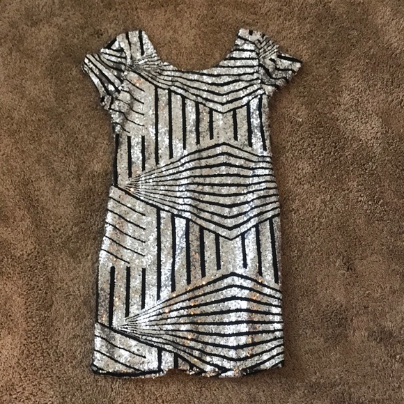 Silver and black body dress - Picture 1 of 1